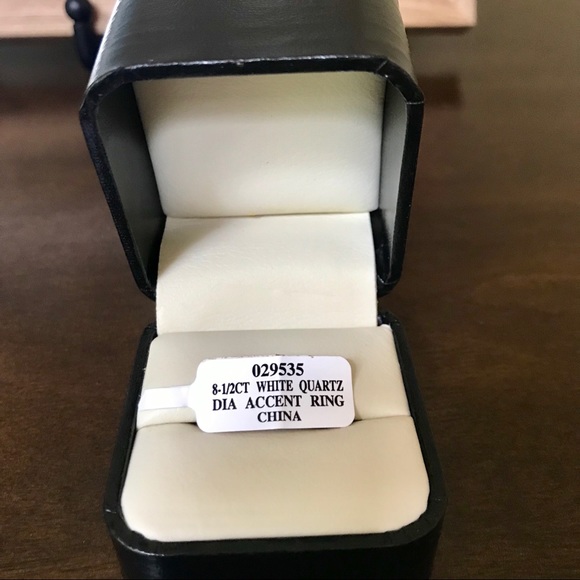 Large White Quartz Ring - 1/2CT - Picture 8 of 8